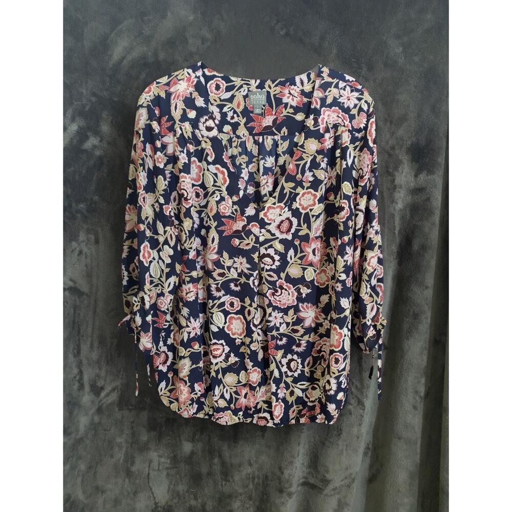 Soho Jeans New York Company | Women’s Floral Peasant Blouse | Size Large